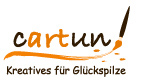 Cartun-Logo: Kreatives für Glückspilze: Link zur Startsite